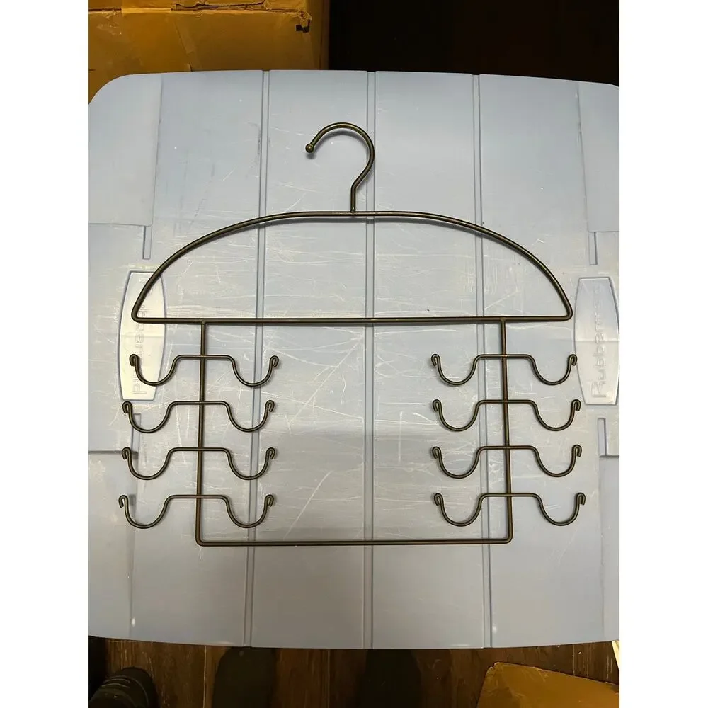Set of Two Black Multi-Tier Hangers for Tanks, Camisoles, Bras, Scarves, Bags